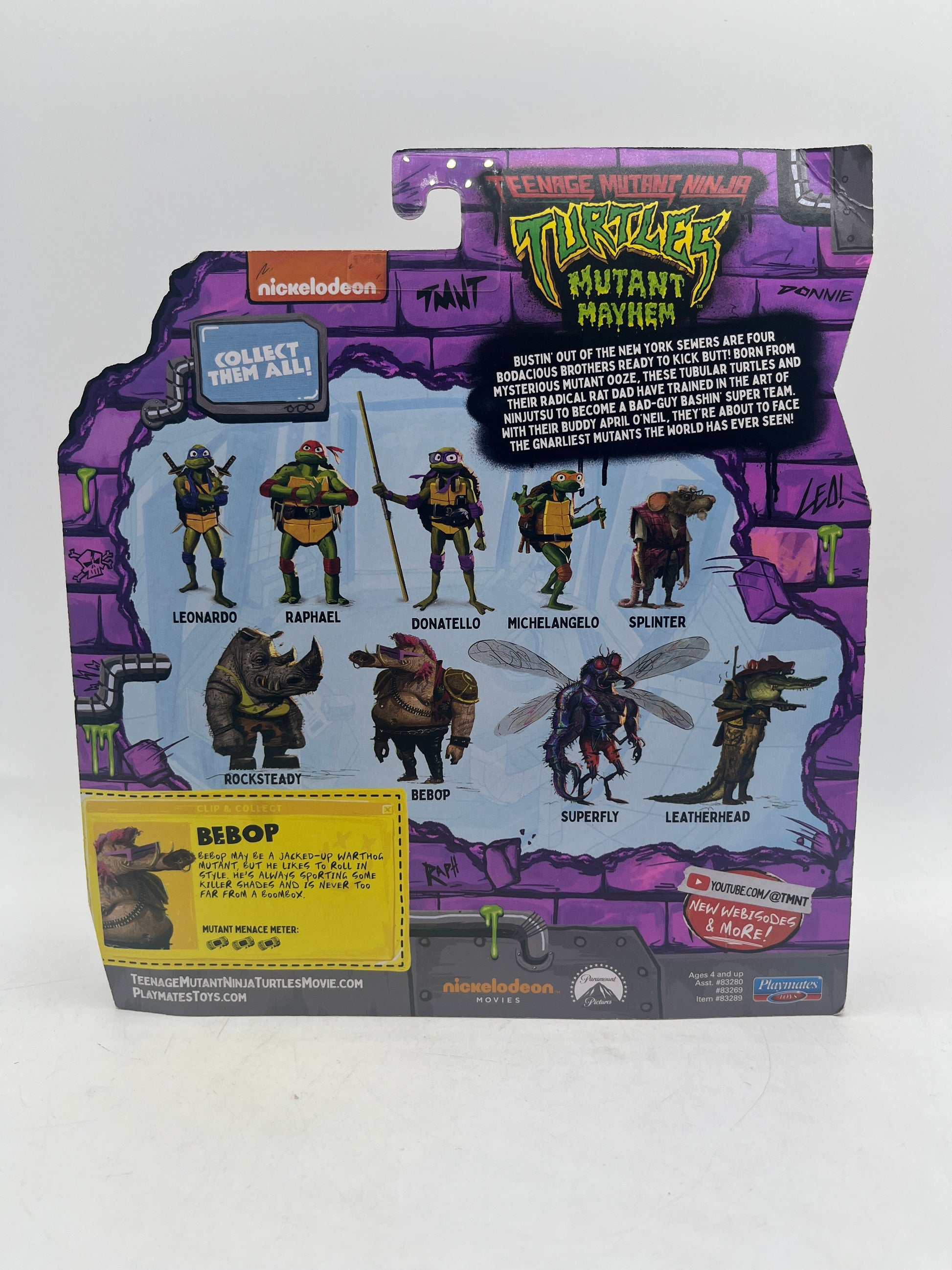 Teenage Mutant Ninja Turtles Mutant Mayhem Bebop Action Figure Playmates Toys FRENLY BRICKS - Open 7 Days