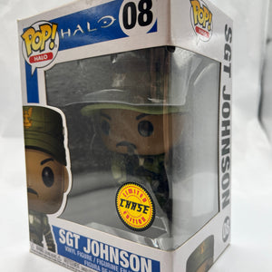 Funko POP! Halo - Halo Sgt Johnson #08 - Limited Chase Edition FRENLY BRICKS - Open 7 Days