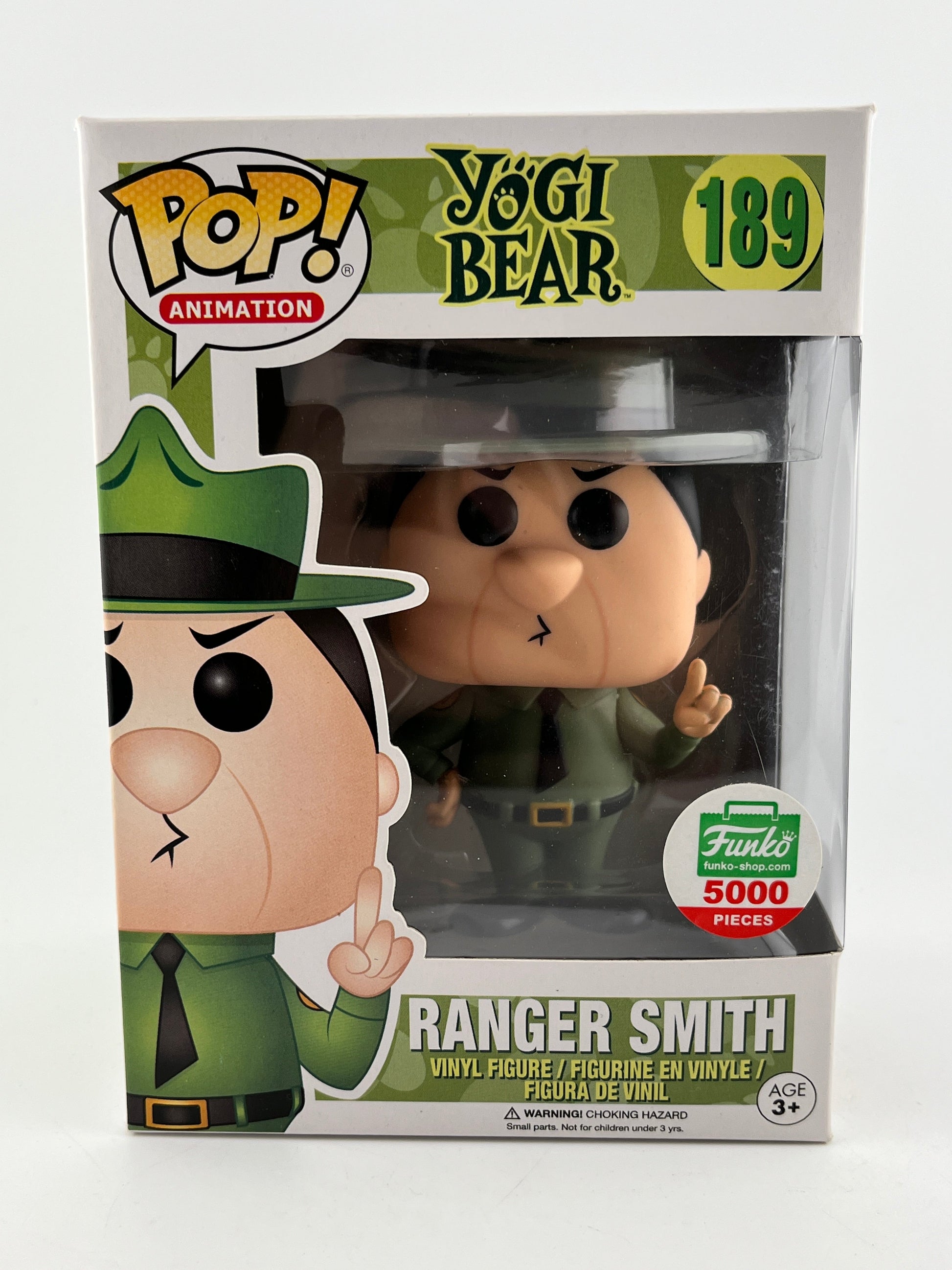 Funko POP! Animation Yogi Bear - Ranger Smith #189 - Funko 5000 Pieces FRENLY BRICKS - Open 7 Days