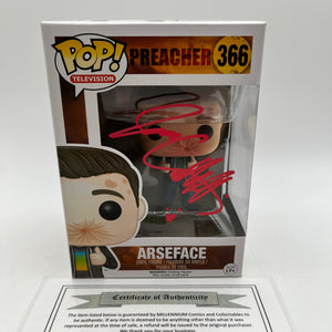 Funko POP! Television Preacher Arseface #366 - Autographed With COA *See Images* FRENLY BRICKS - Open 7 Days