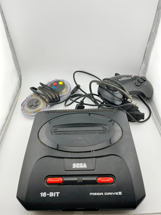 Sega Mega Drive 2 Black Console - 2x Controllers + Bag - Untested FRENLY BRICKS - Open 7 Days
