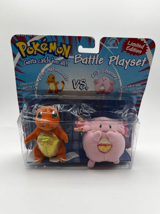 Battle plush playsets in box Charmander & Chansey 1999 FRENLY BRICKS - Open 7 Days