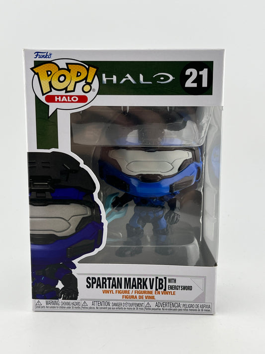 Funko POP! Games Halo - Spartan Mark V [B] With Energy Sword #21 - Vinyl Collectable FRENLY BRICKS - Open 7 Days