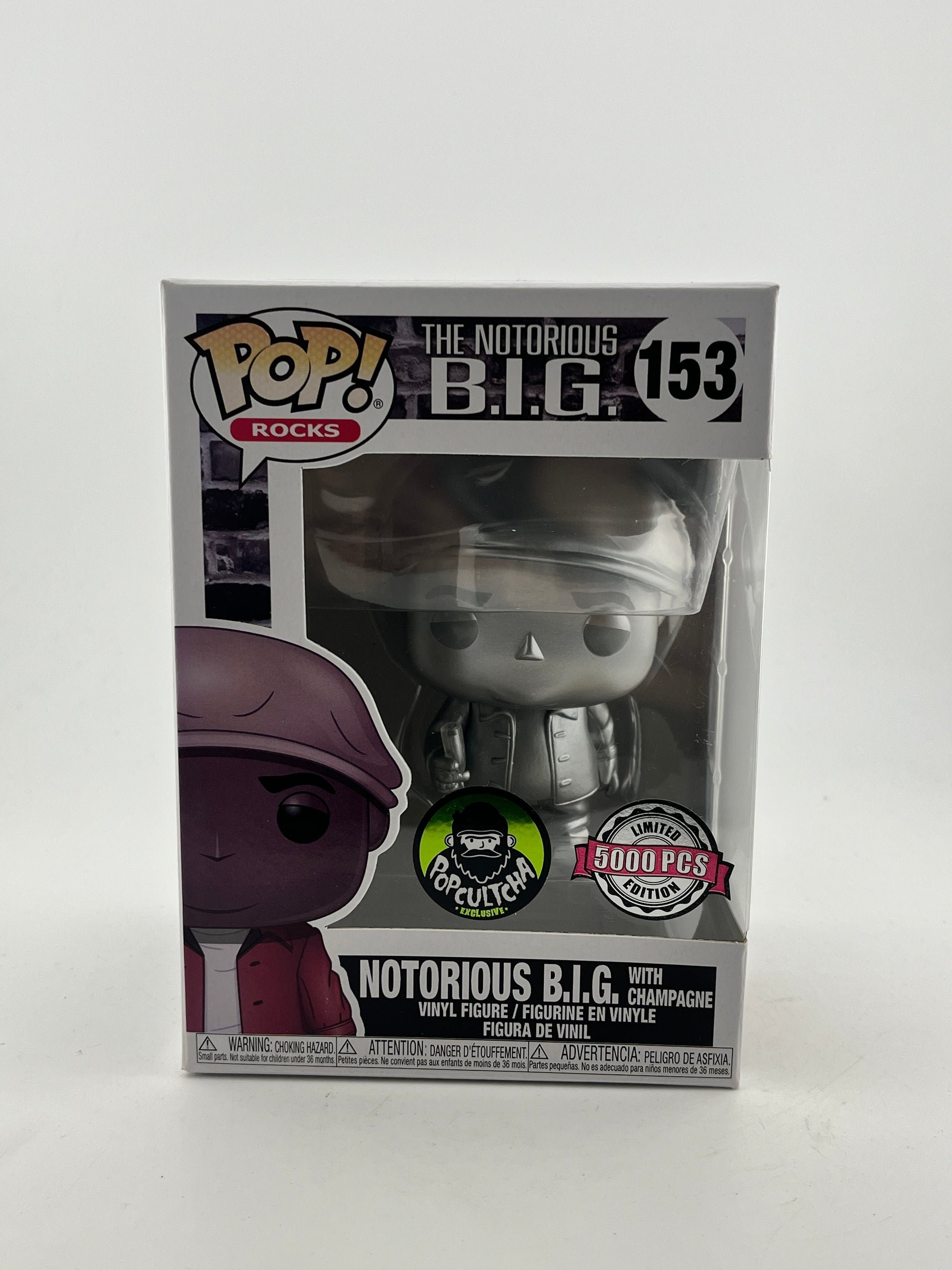 Funko POP! Rocks The Notorious B.I.G. - Biggie With Champagne #153 - 5000 Pcs Limited Edition FRENLY BRICKS - Open 7 Days