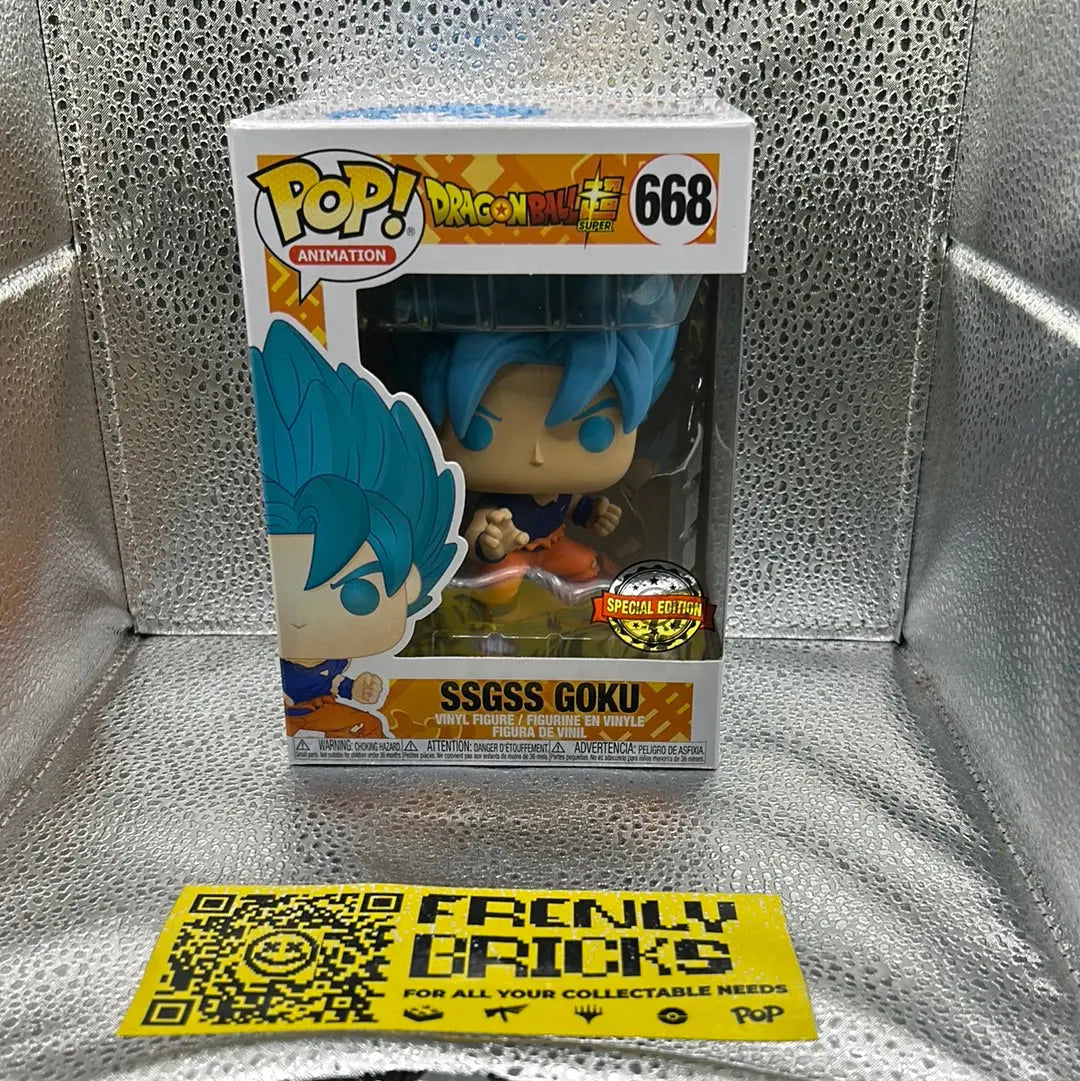 Pop Vinyl Dragon Ball Super 668 Ssgss Goku FRENLY BRICKS - Open 7 Days