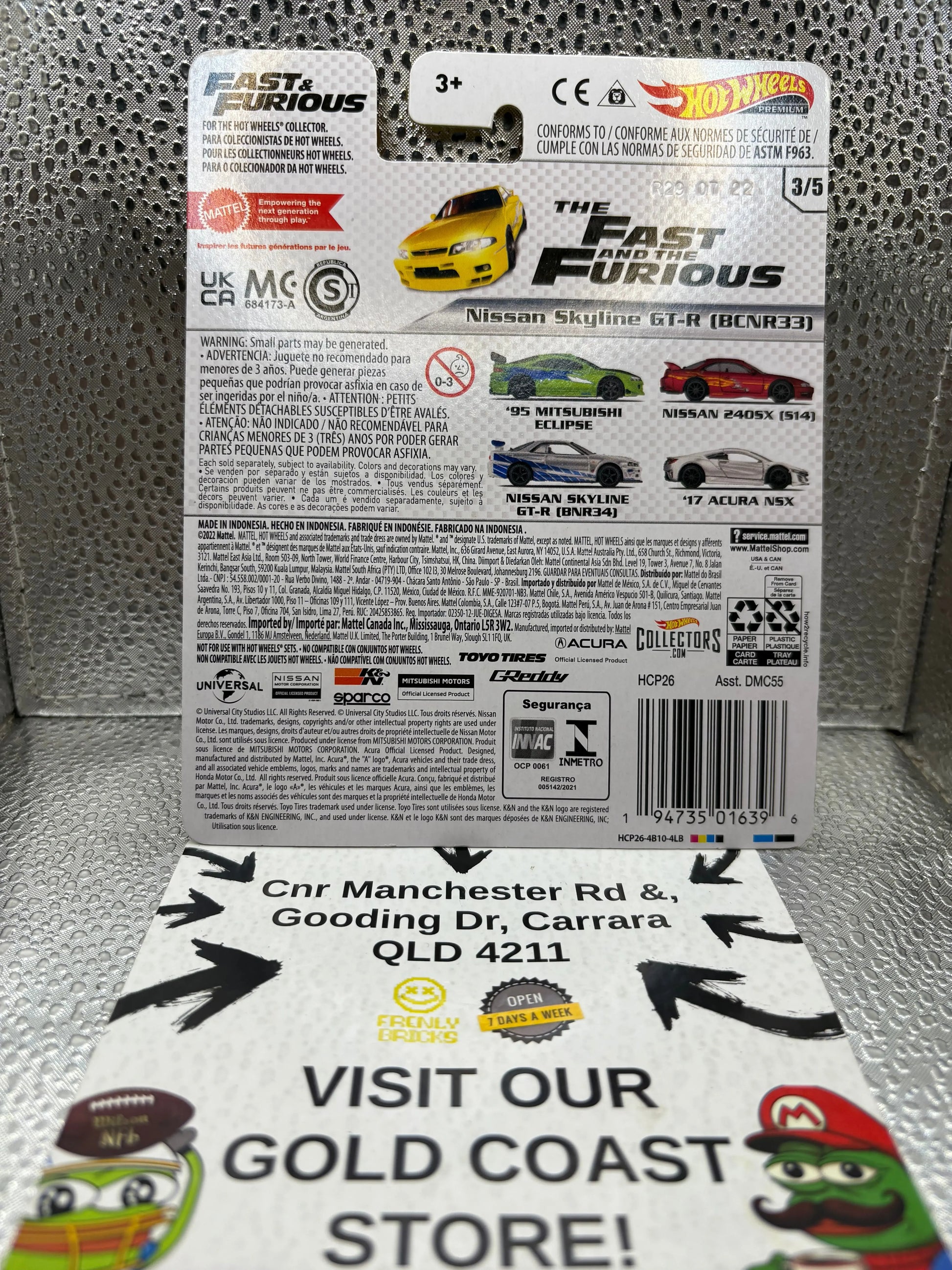 Hotwheels Nissan Skyline Gt-R (BCNR33) FRENLY BRICKS - Open 7 Days