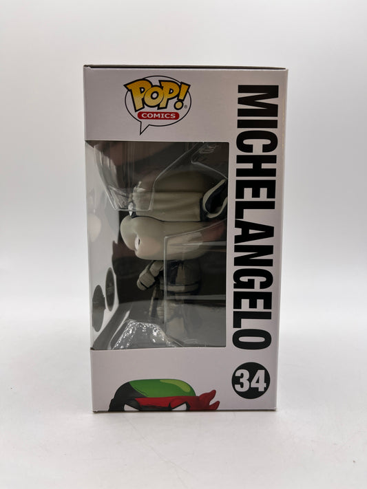Funko POP! Comics TMNT - Michelangelo #34 - Black + White Chase - Special Edition FRENLY BRICKS - Open 7 Days