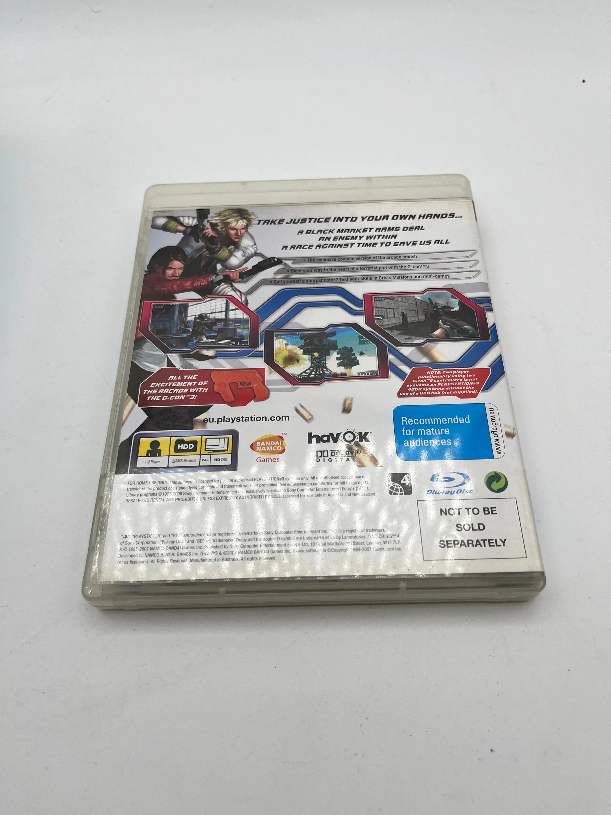 PlayStation 3 Namco Time Crisis 4 G-Con3 Included - Not Sealed FRENLY BRICKS - Open 7 Days