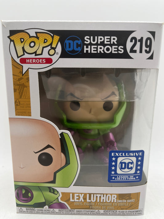Funko Pop! DC Heroes #219 Lex Luthor Mech Suit Legion Of Collectors Exclusive