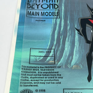 Batman (Terry McGinnis) Main Models Animation Prod. Cel - Batman Beyond - 1998 FRENLY BRICKS - Open 7 Days