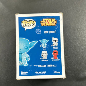 Funko vinyl pop Star Wars Yoda ( Spirit ) #02 Glows In The Dark FRENLY BRICKS - Open 7 Days