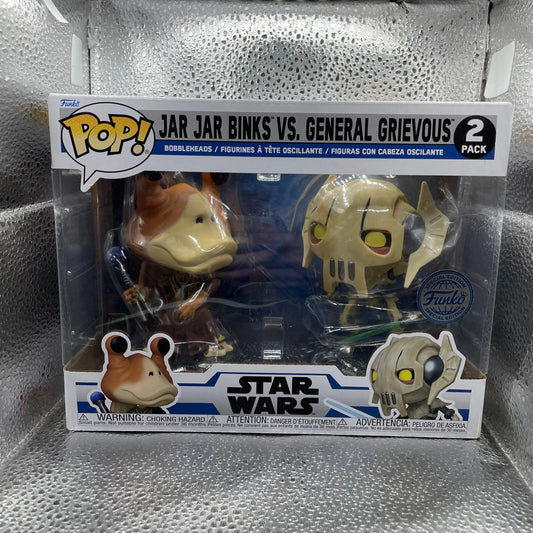 Jar Jar Binks vs. General Grievous Exclusive Funko POP! 2-Pack FRENLY BRICKS - Open 7 Days