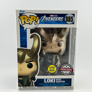 Funko POP! Marvel Avengers - Loki With Scepter #985 - Glow Special Edition FRENLY BRICKS - Open 7 Days
