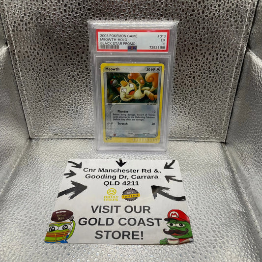 Meowth Holo 2003 Black Star Promo PSA 5 Pokémon TCG GRADED SLAB FRENLY BRICKS - Open 7 Days