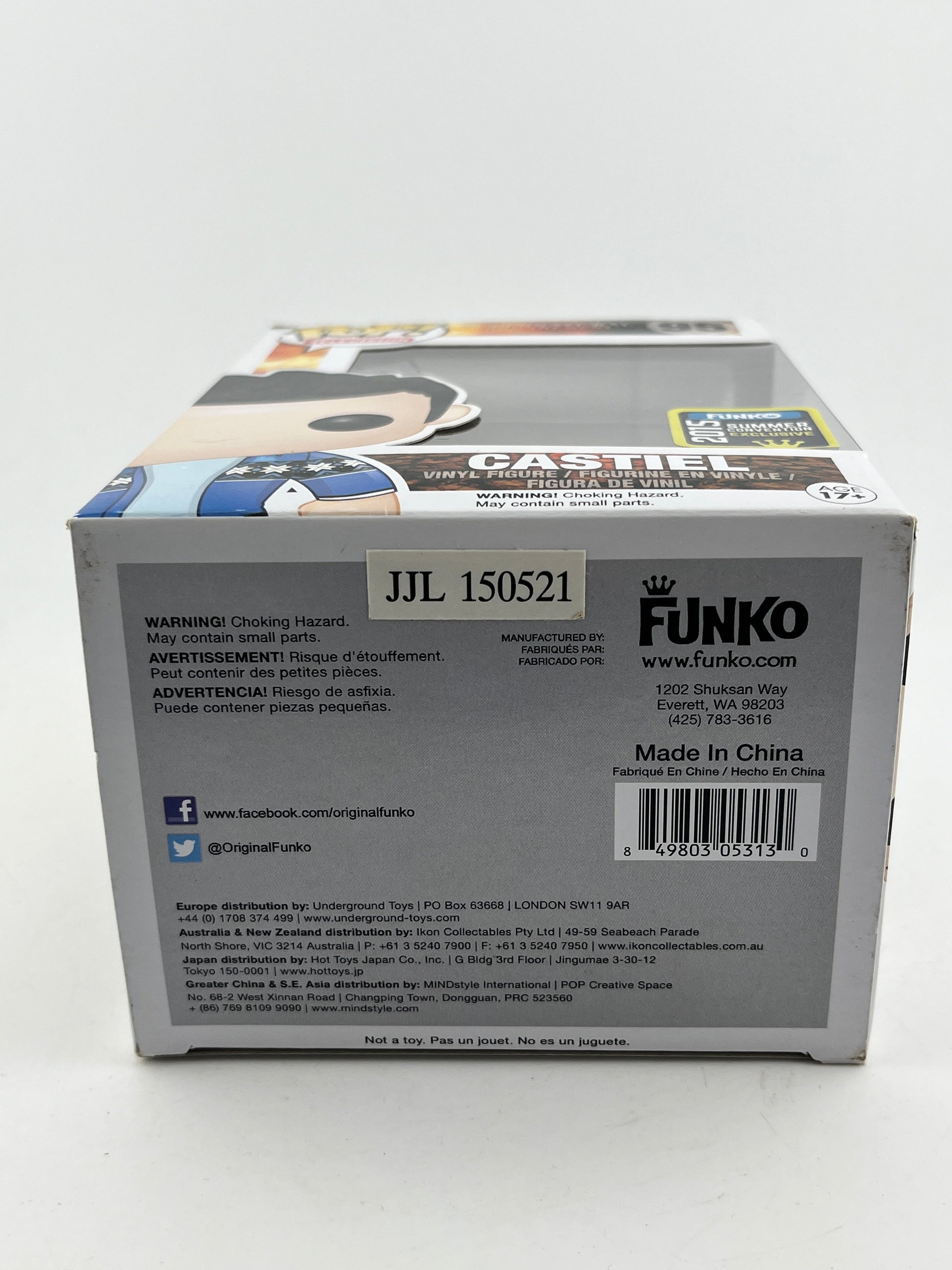 Funko POP! Television Supernatural - Castiel #95 - 2015 Summer Convention Exclusive FRENLY BRICKS - Open 7 Days