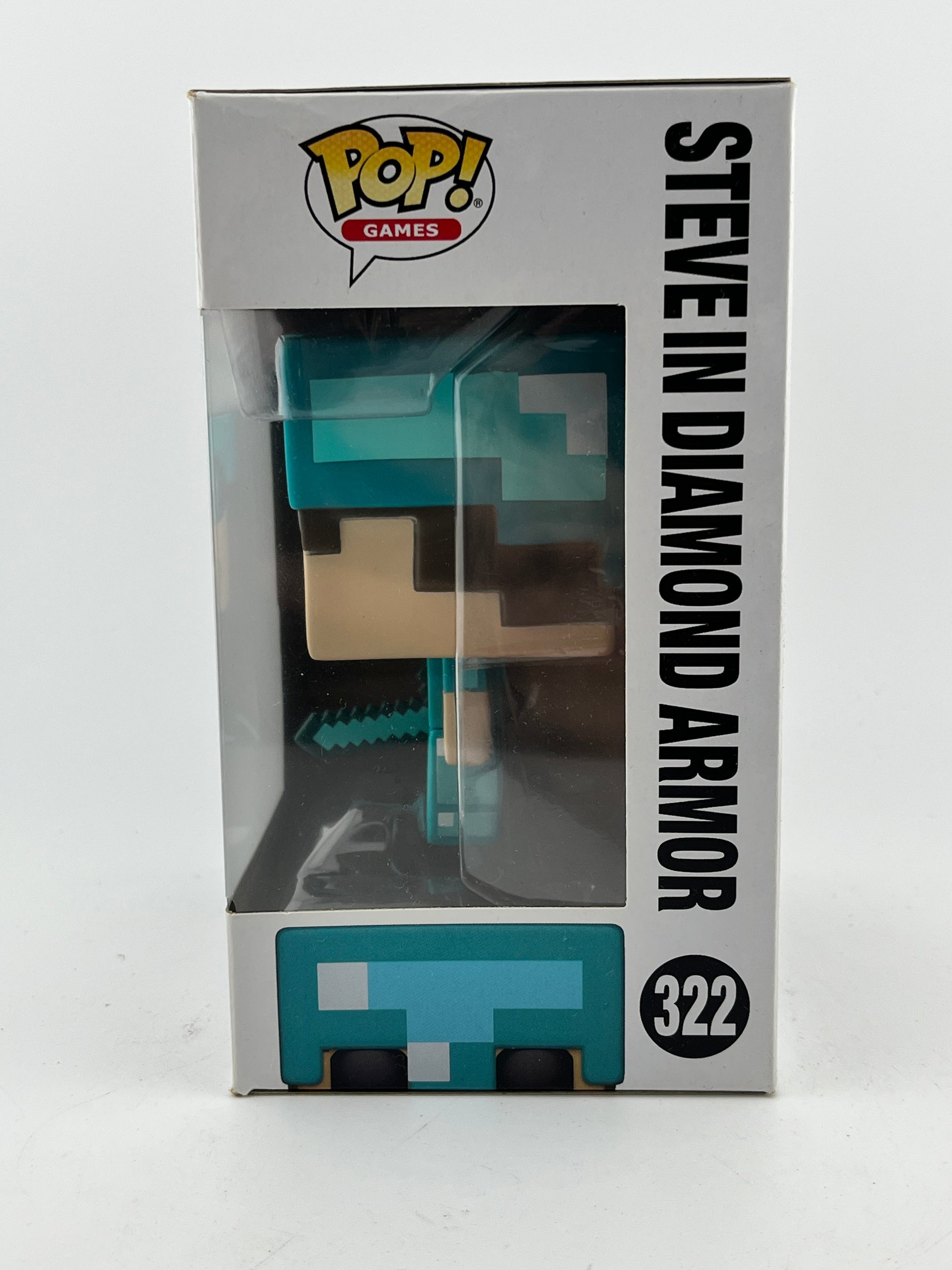 Funko POP! Games Mojang Minecraft - Steve In Diamond Armor #322 - Vinyl Collectable FRENLY BRICKS - Open 7 Days