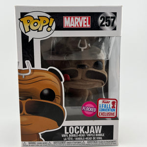 Funko POP! Marvel In Humans - Lockjaw #257 - Flocked 2017 Fall Exclusive FRENLY BRICKS - Open 7 Days