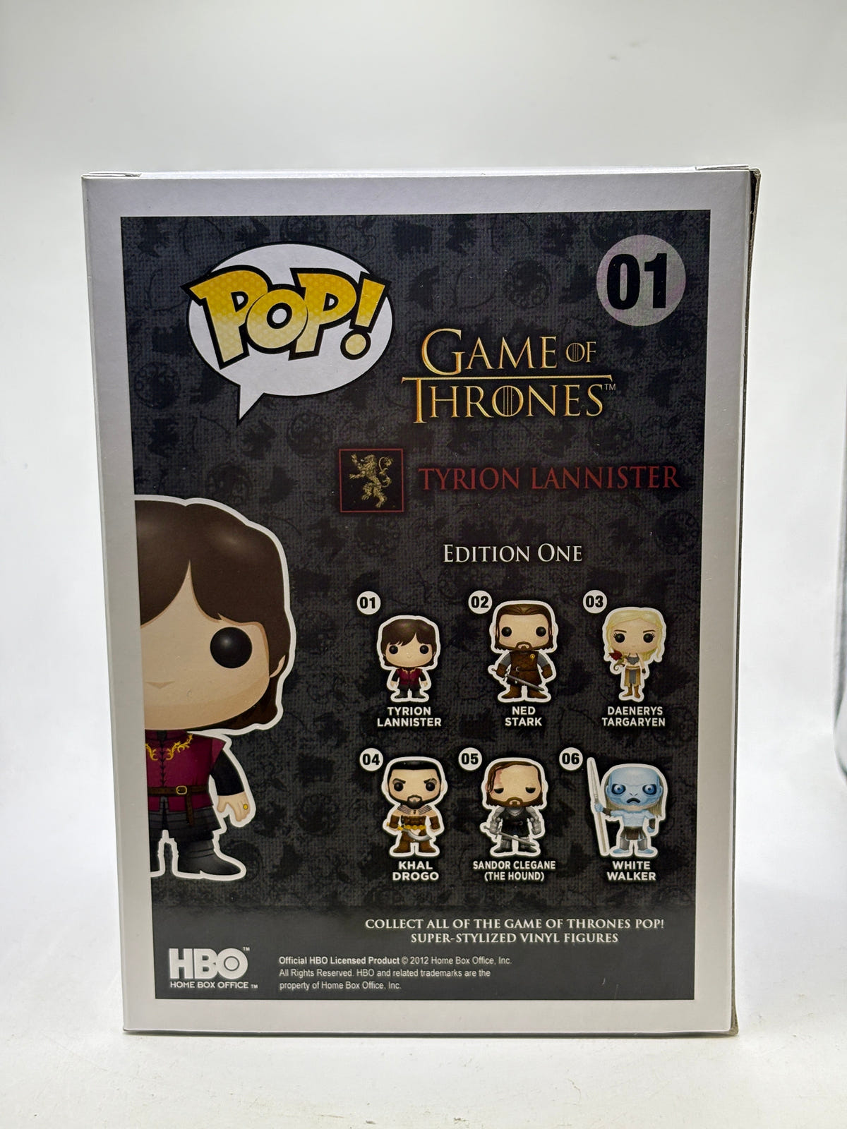 Funko POP! Game of Thrones #01 Tyrion Lannister Vinyl Figure, back of box image 3