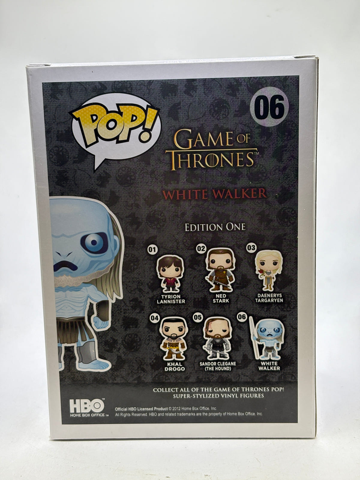 Funko POP! Game of Thrones #06 White Walker Vinyl Figure, back of box image 3