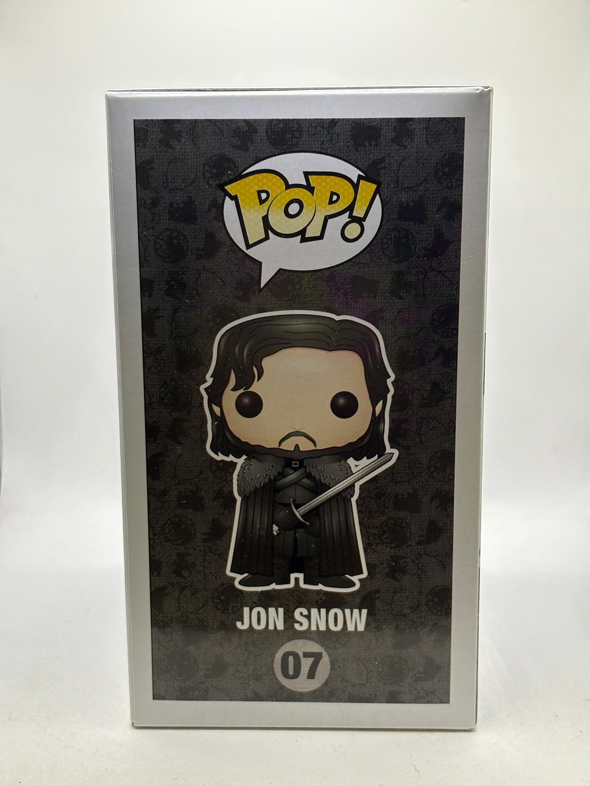 Funko POP! Game of Thrones #07 Jon Snow Bloody Vinyl Figure, illustrated side of box image 4