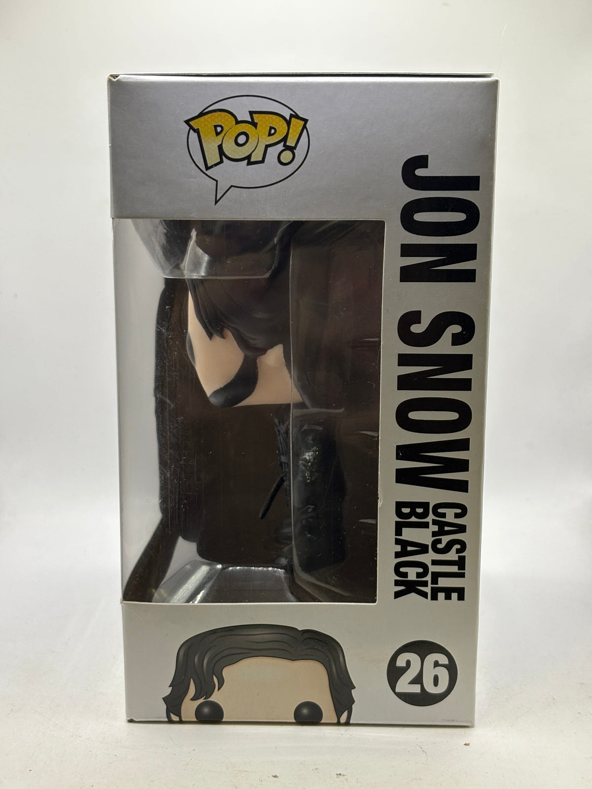 Funko POP! Game of Thrones #26 Jon Snow Castle Black Vinyl Figure, window side of box image 2