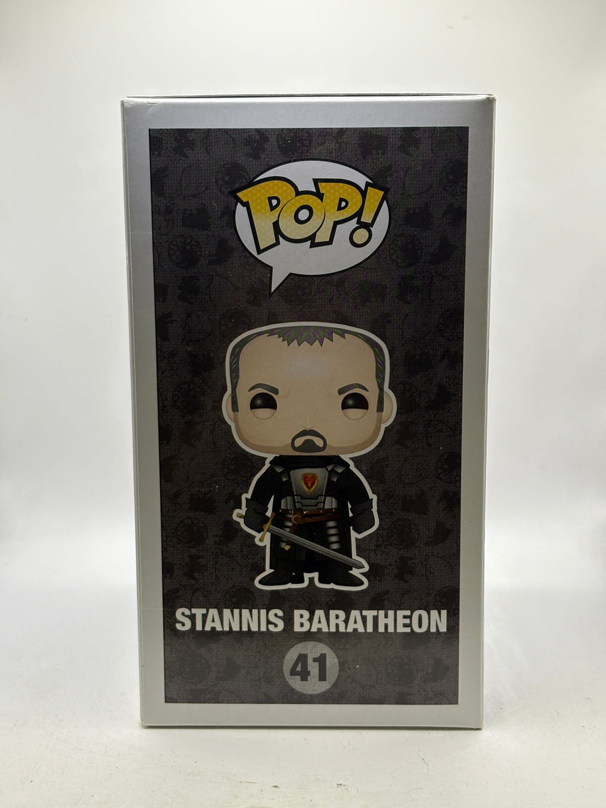 Funko POP! Game of Thrones #41 Stannis Baratheon Vinyl Figure, illustrated side of box image 4