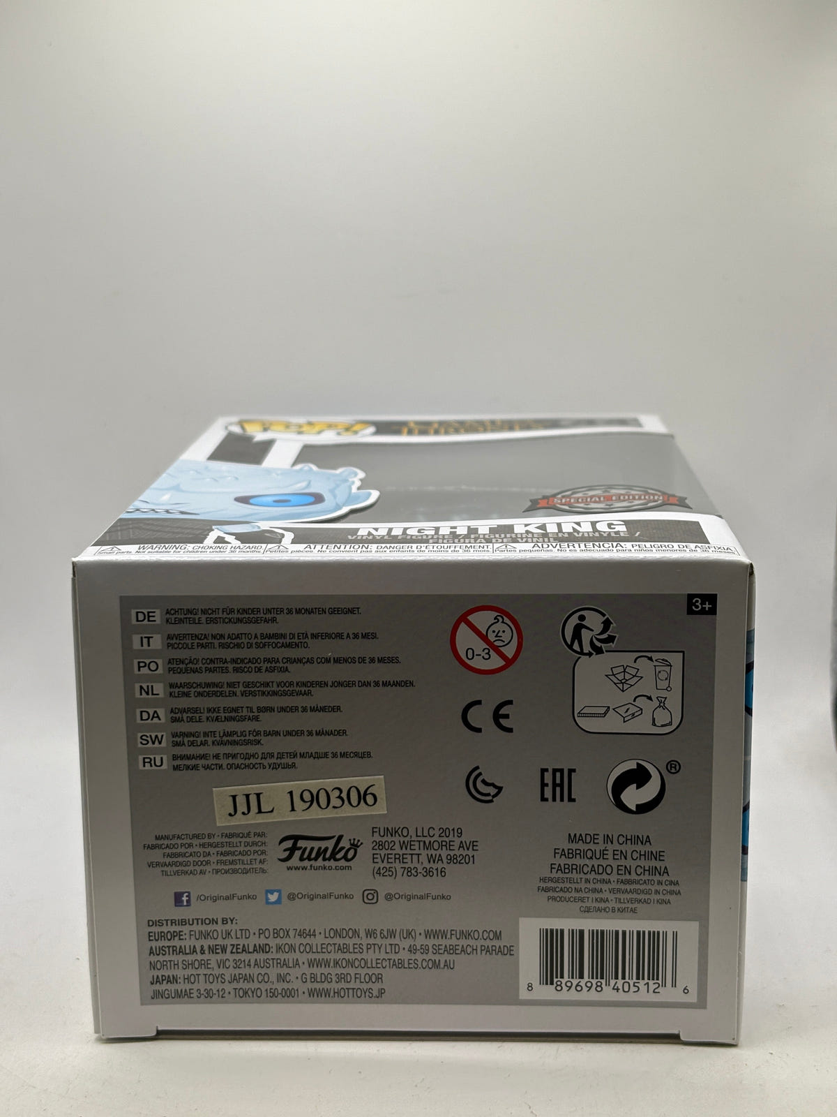 Funko POP! Game of Thrones #44 Night King Metallic Special Edition, bottom of box image 6