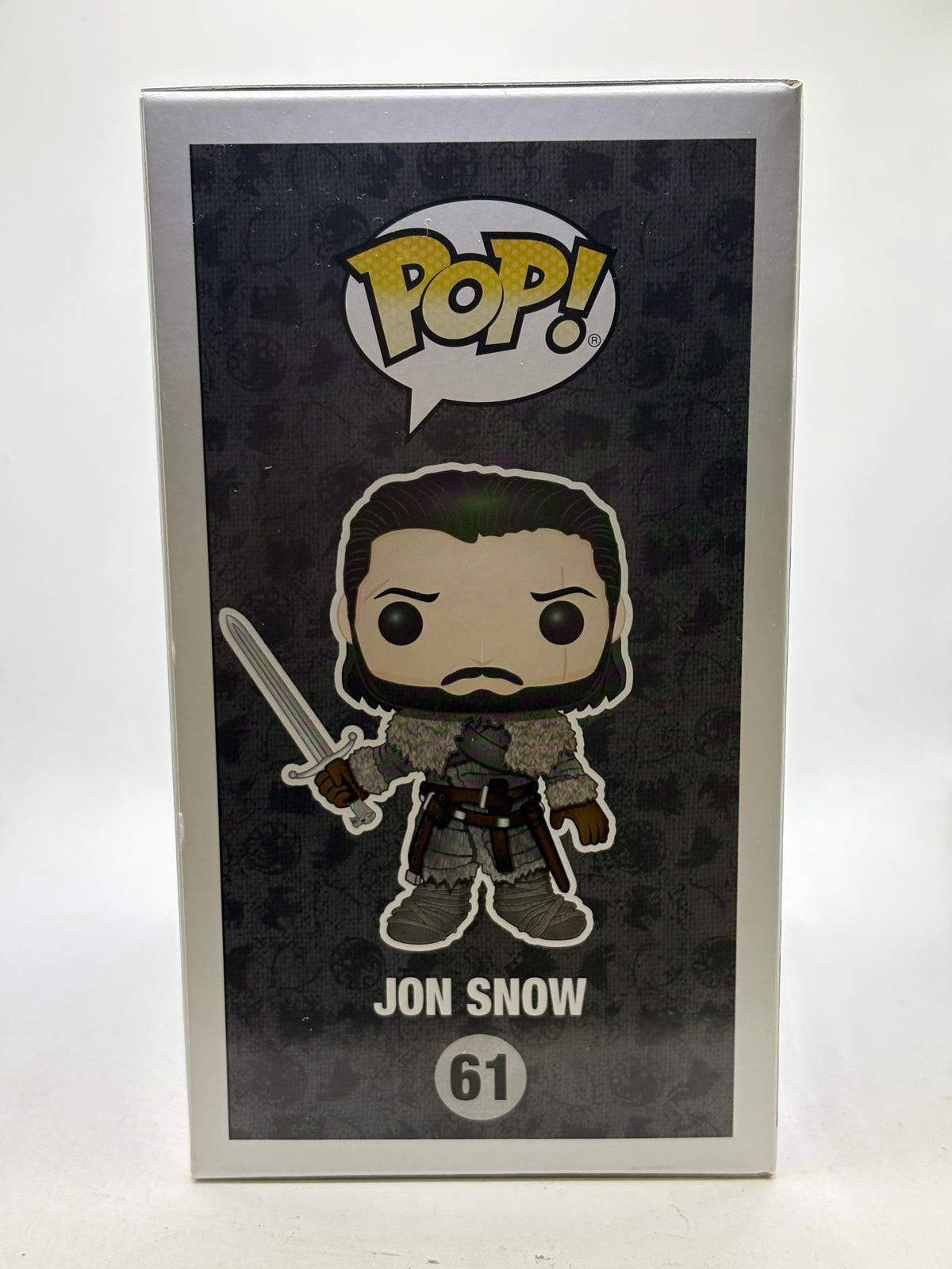 Funko POP! Game of Thrones #61 Jon Snow Vinyl Figure, illustrated side of box image 4