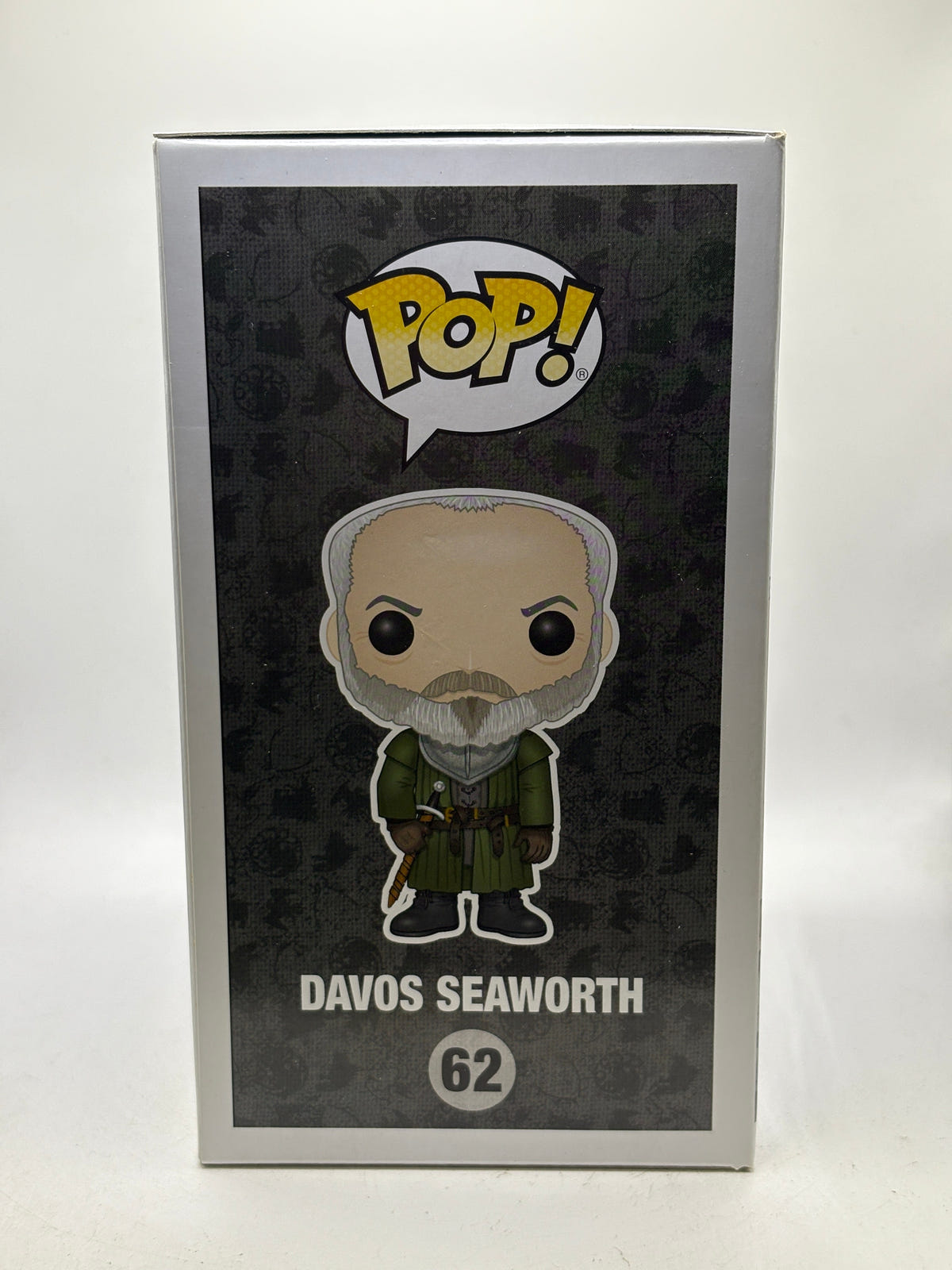 Funko POP! Game of Thrones #62 Davos Seaworth Vinyl Figure, illustrated side of box image 4