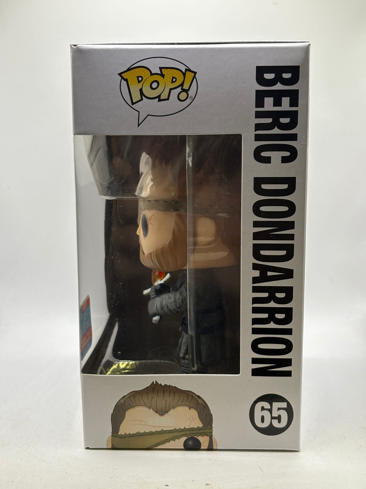 Funko POP! Game of Thrones #65 Beric Dondarrion 2018 Fall Convention, window side of box image 2