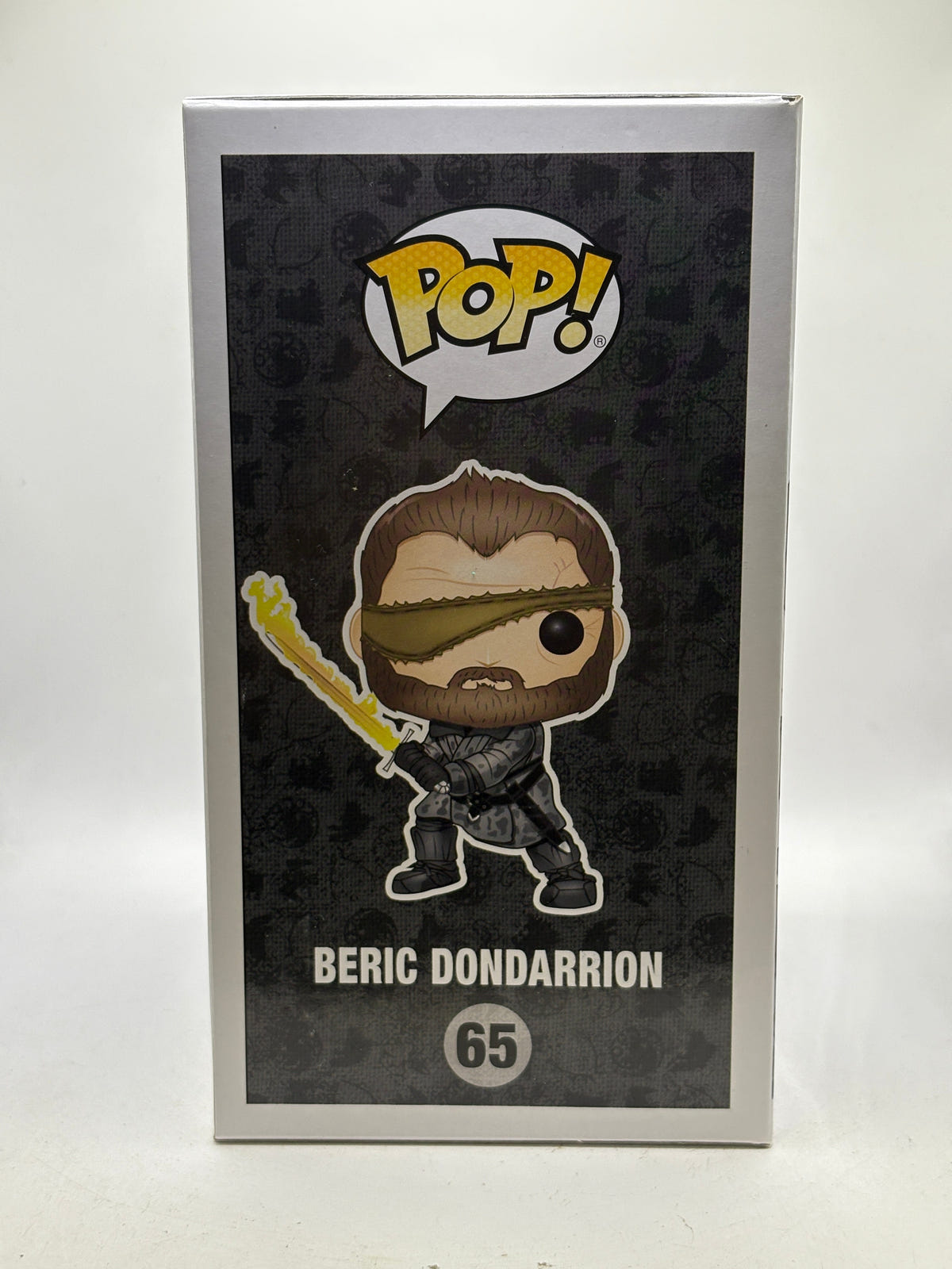Funko POP! Game of Thrones #65 Beric Dondarrion 2018 Fall Convention, illustrated side of box image 4