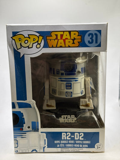 Funko POP! Star Wars #31 R2-D2 Vinyl Bobble-Head Light DMG