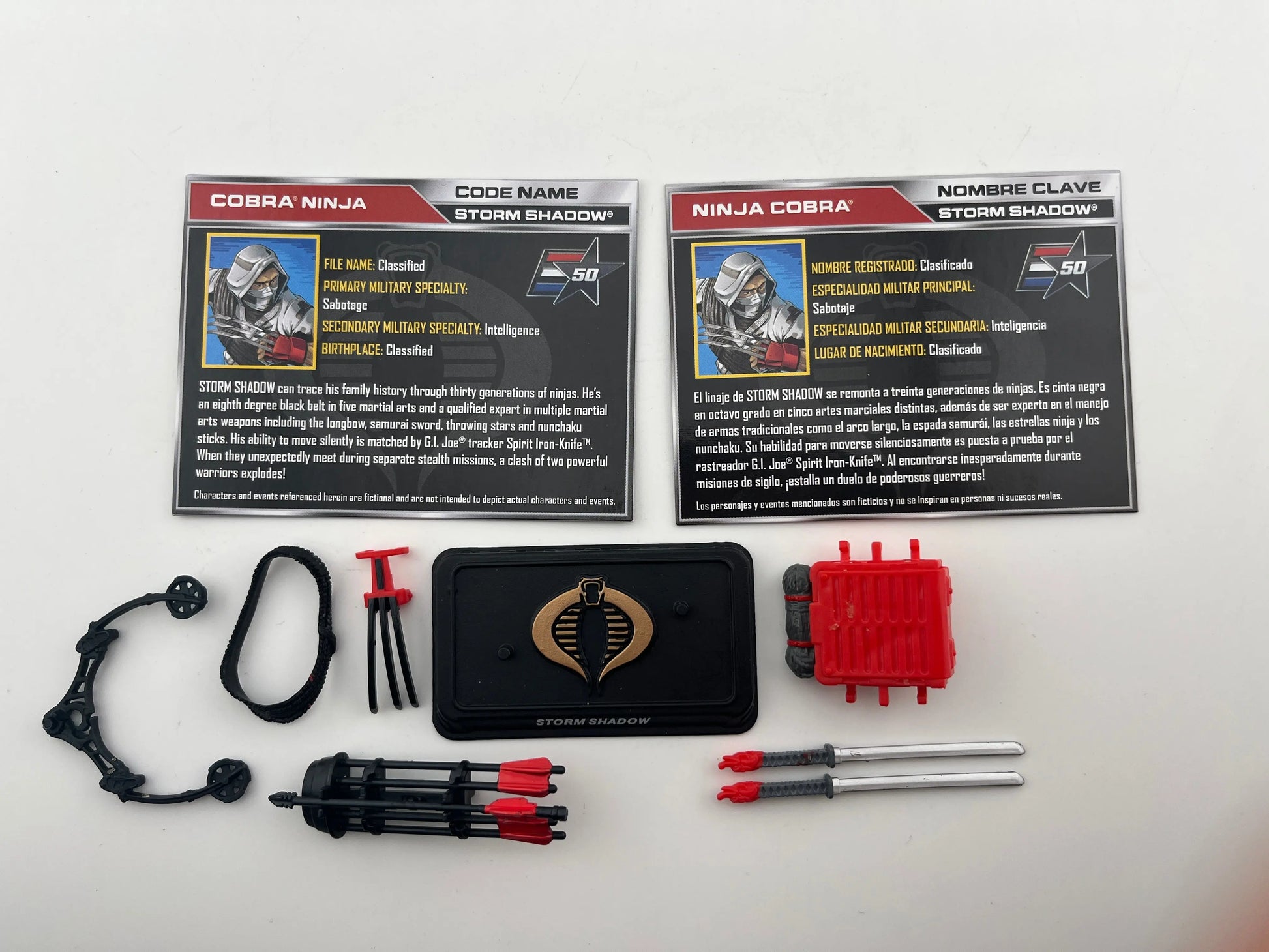 GI Joe STORM SHADOW 3.75" Figure White Camo Cobra Ninja Classic Clash 50th Ani. FRENLY BRICKS - Open 7 Days