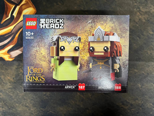 LEGO Brick Headz Arwen #187 Aragorn #188 Lord of the Rings Twin Pack 40632 FRENLY BRICKS - Open 7 Days