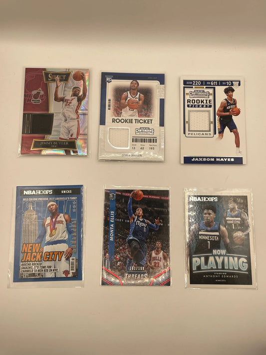 NBA Patch & Numbered Card lot 6 different players (lot#14) FRENLY BRICKS - Open 7 Days