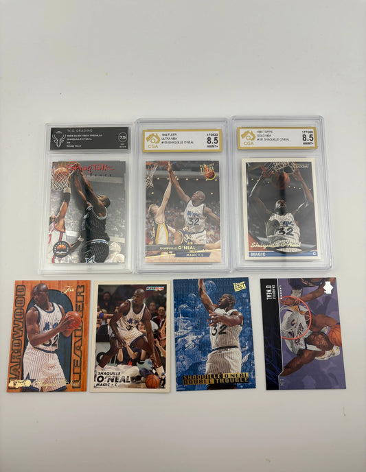 Vintage NBA Sports Shaquille O’Neal Magic / Lakers Card Lot - Fleer, Vintage, Graded FRENLY BRICKS - Open 7 Days
