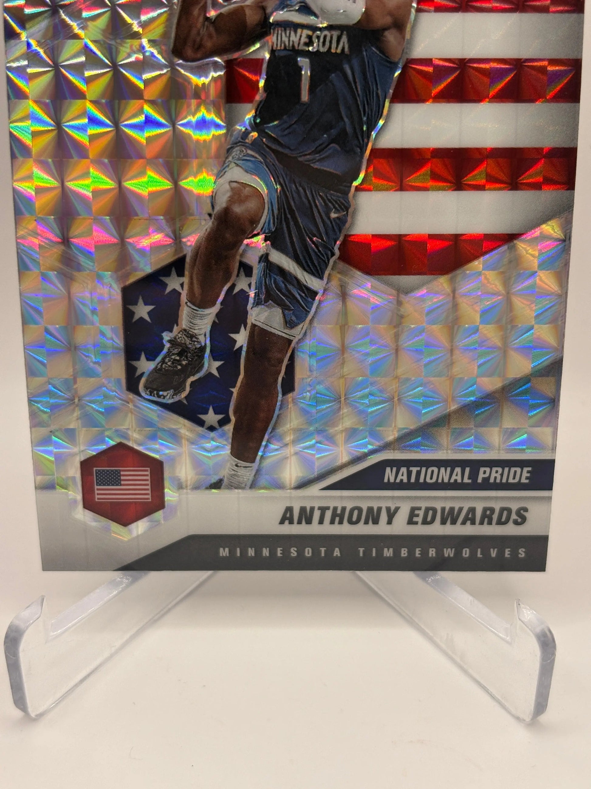 2020-21 Panini Mosaic Basketball #252 Anthony Edwards Silver National Pride FRENLY BRICKS - Open 7 Days