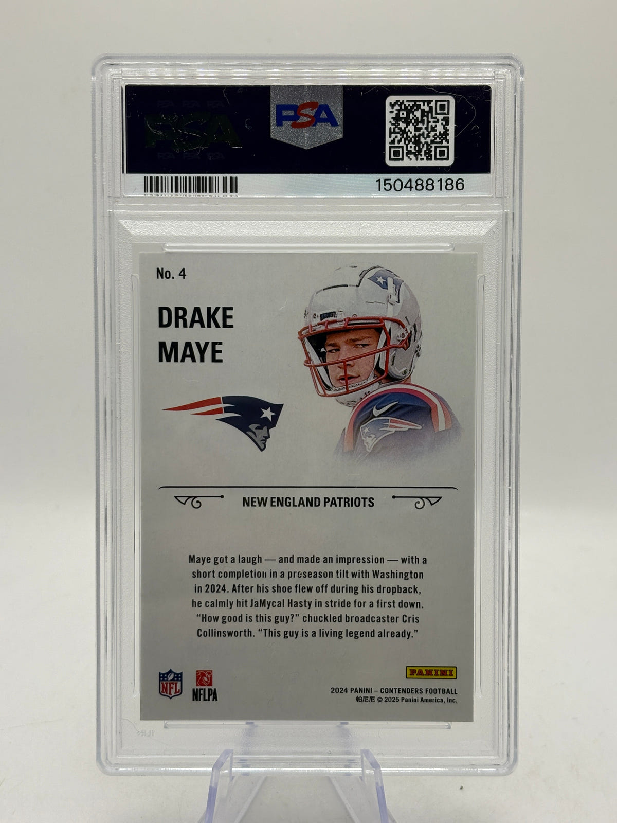 Panini Contenders Drake Maye Rookie Stallions #4 PSA 10 New England Patriots FRENLY BRICKS - Open 7 Days image 2