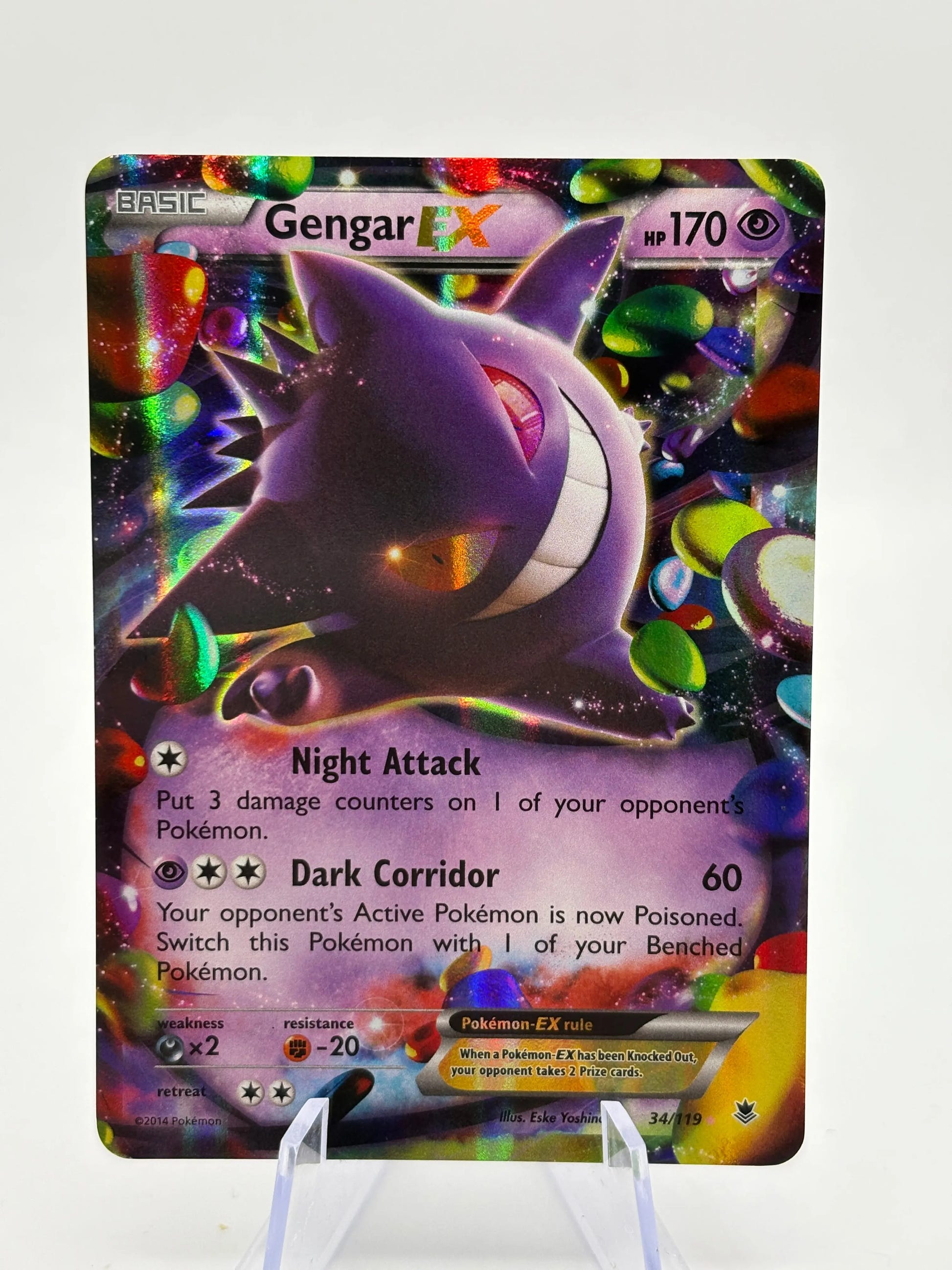 Pokemon TCG XY Phantom Forces - Gengar EX 34/119 Rare NM (1) FRENLY BRICKS - Open 7 Days image 1