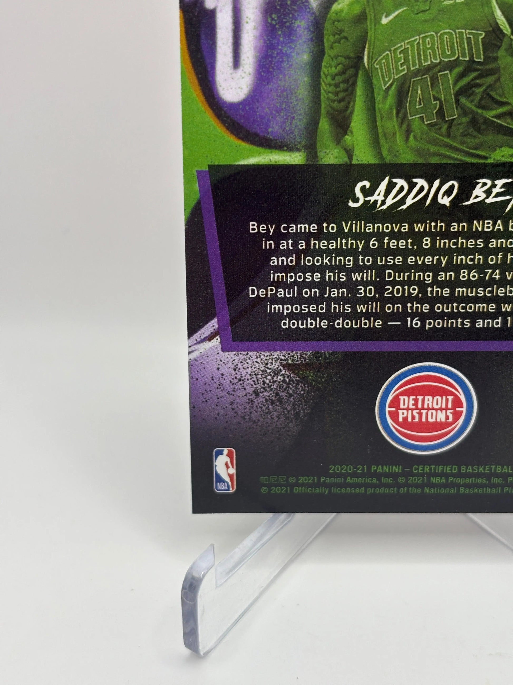 2020-21 Panini Certified Basketball #12 Saddiq Bey 2020 09/10 Pistons FRENLY BRICKS - Open 7 Days