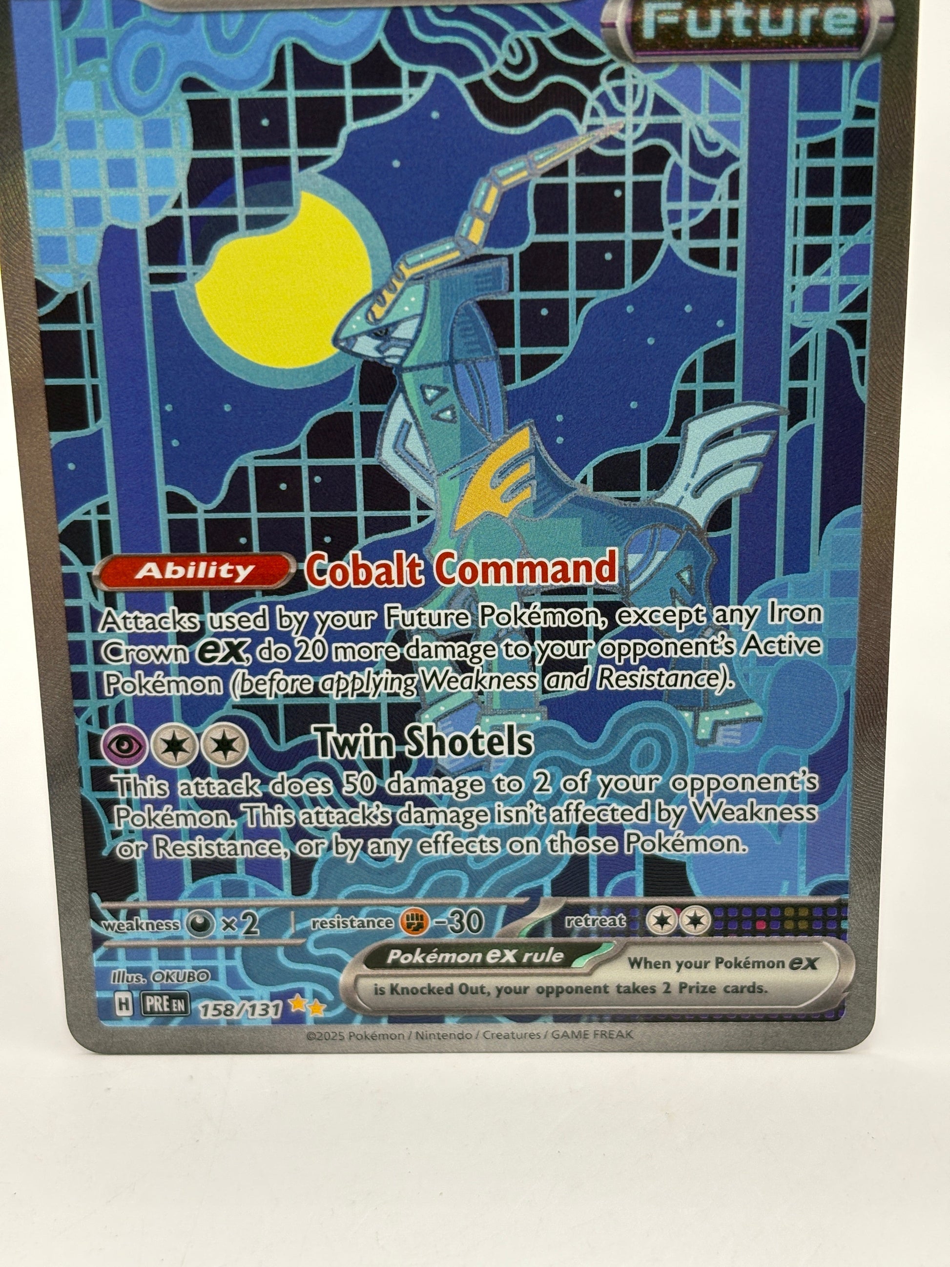 Pokemon TCG Prismatic Evolution - Iron Crown EX 158/131 Special Illustration Rare Nm FRENLY BRICKS - Open 7 Days