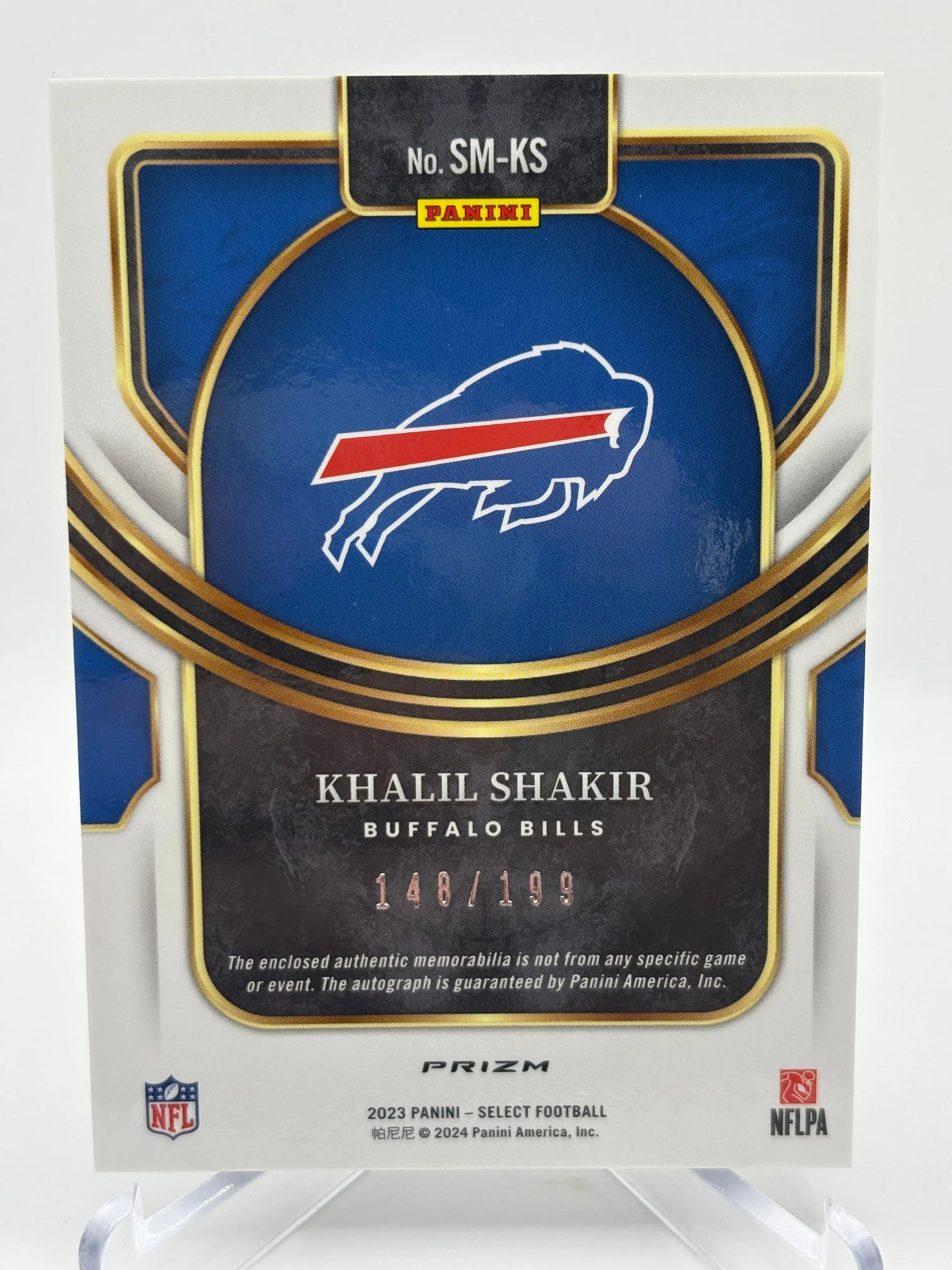 2023 Panini Select Football - #SM-KS Khalil Shakir 148/199 Patch Auto FRENLY BRICKS - Open 7 Days