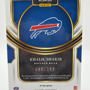 2023 Panini Select Football - #SM-KS Khalil Shakir 148/199 Patch Auto FRENLY BRICKS - Open 7 Days
