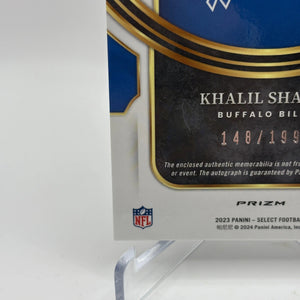 2023 Panini Select Football - #SM-KS Khalil Shakir 148/199 Patch Auto FRENLY BRICKS - Open 7 Days