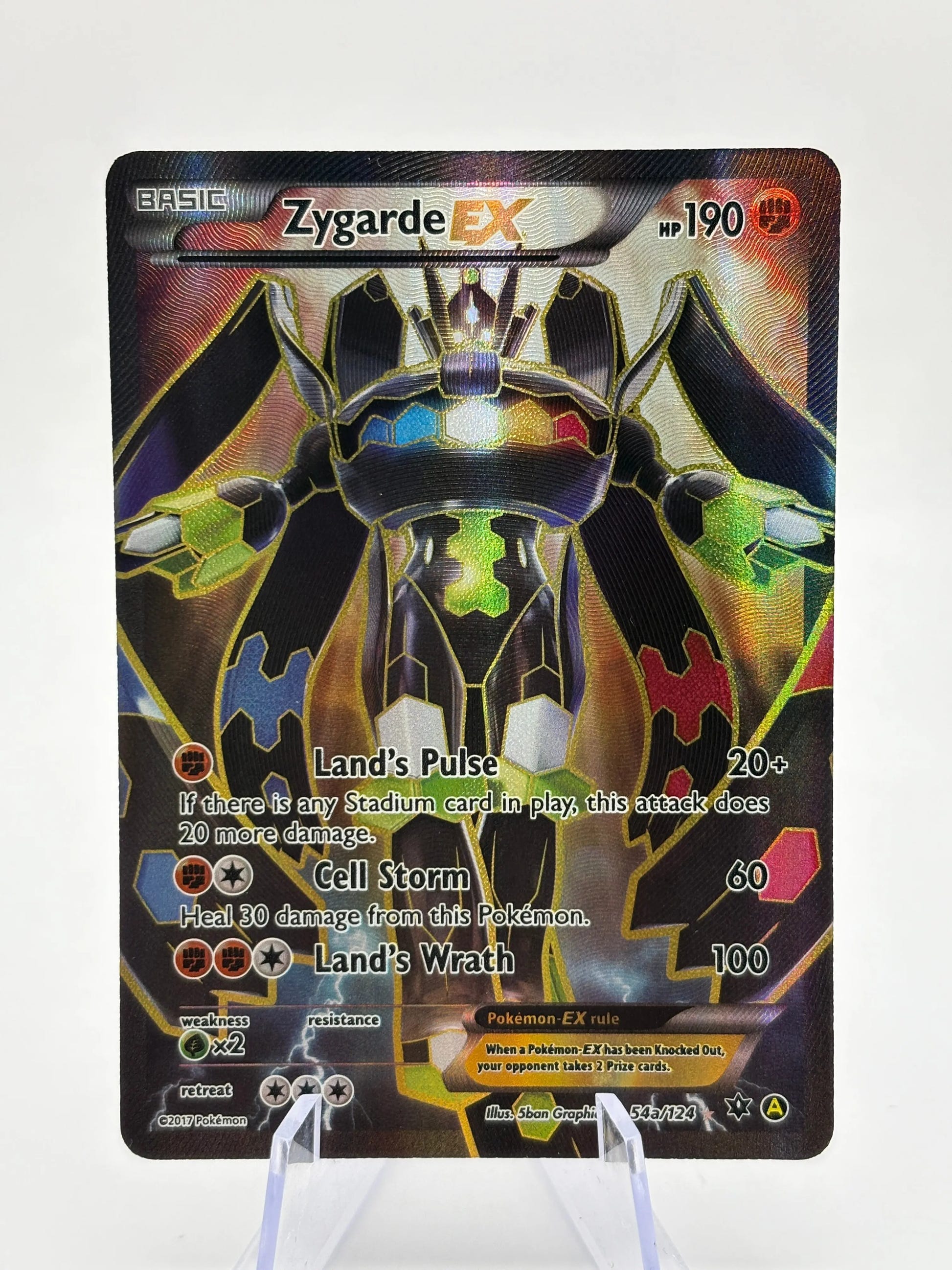 Pokemon TCG XY Fates Collide - Zygarde EX 54a/124 Full Art NM FRENLY BRICKS - Open 7 Days image 1