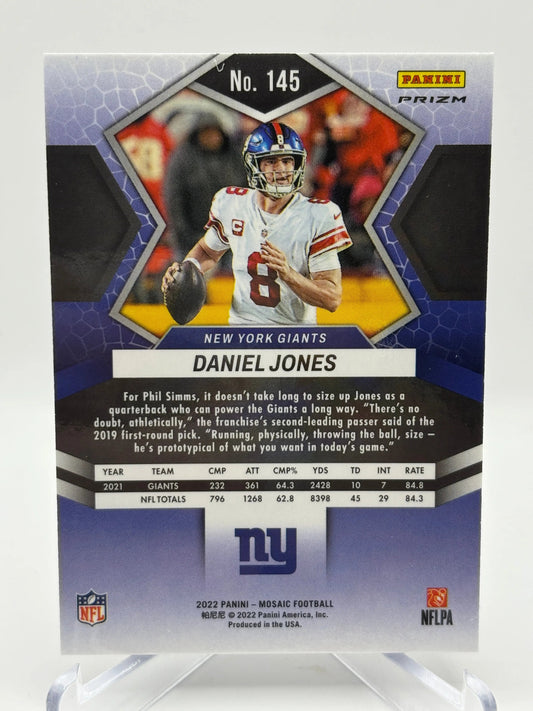 2022 Panini Mosaic Football #145 Daniel Jones White Sparkle Prizm FRENLY BRICKS - Open 7 Days