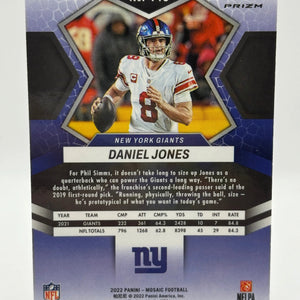 2022 Panini Mosaic Football #145 Daniel Jones White Sparkle Prizm FRENLY BRICKS - Open 7 Days