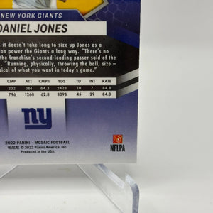 2022 Panini Mosaic Football #145 Daniel Jones White Sparkle Prizm FRENLY BRICKS - Open 7 Days