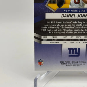2022 Panini Mosaic Football #145 Daniel Jones White Sparkle Prizm FRENLY BRICKS - Open 7 Days