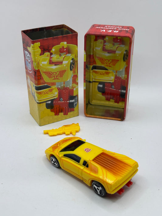 2001 Vintage Transformers R.E.V Race Exertion Vehicle Tiny Tins Action Figure FRENLY BRICKS - Open 7 Days